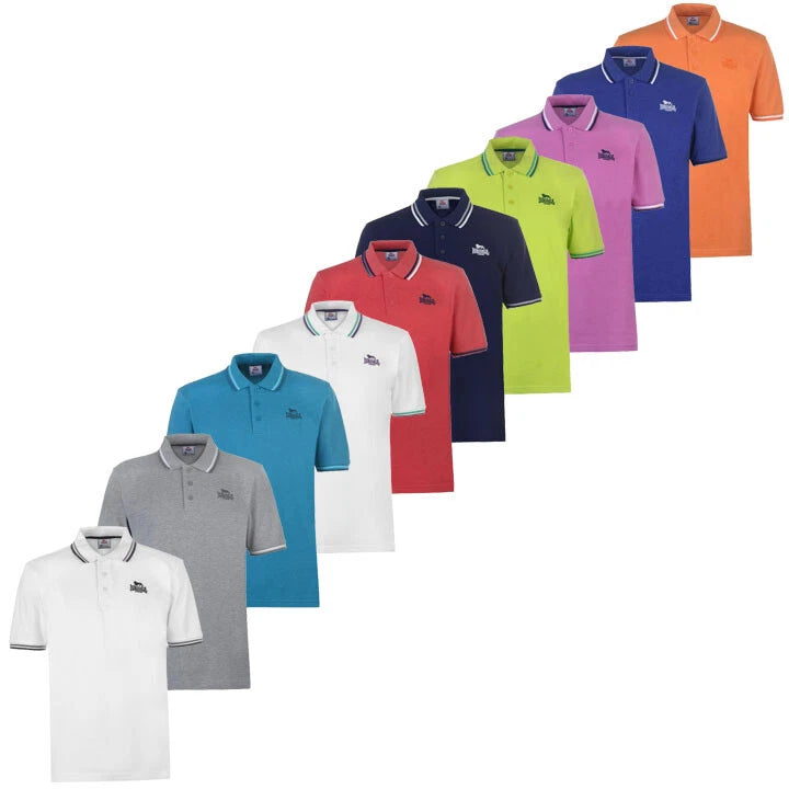 Lonsdale Polo Shirt Tipped Polo Shirt Polo Shirt Size S M 2XL XXL New