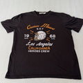 Heroes Motors Inc T-Shirt Mens L Black Custom Motors Los Angeles Skull Graphic