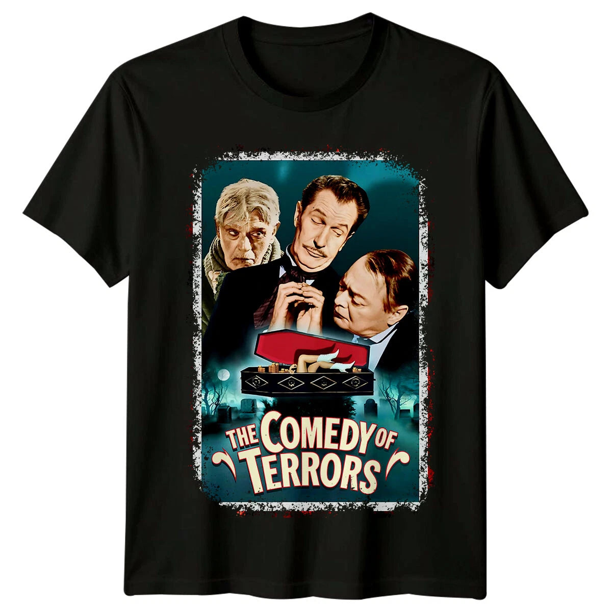 The Comedy of Terrors (1964) Movie Poster Inspired T-Shirt Retro Tee Unisex