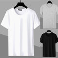 Casual Men's Slim Fit Round Neck Short Sleeve T Shirt Tee Top for Relaxed Style