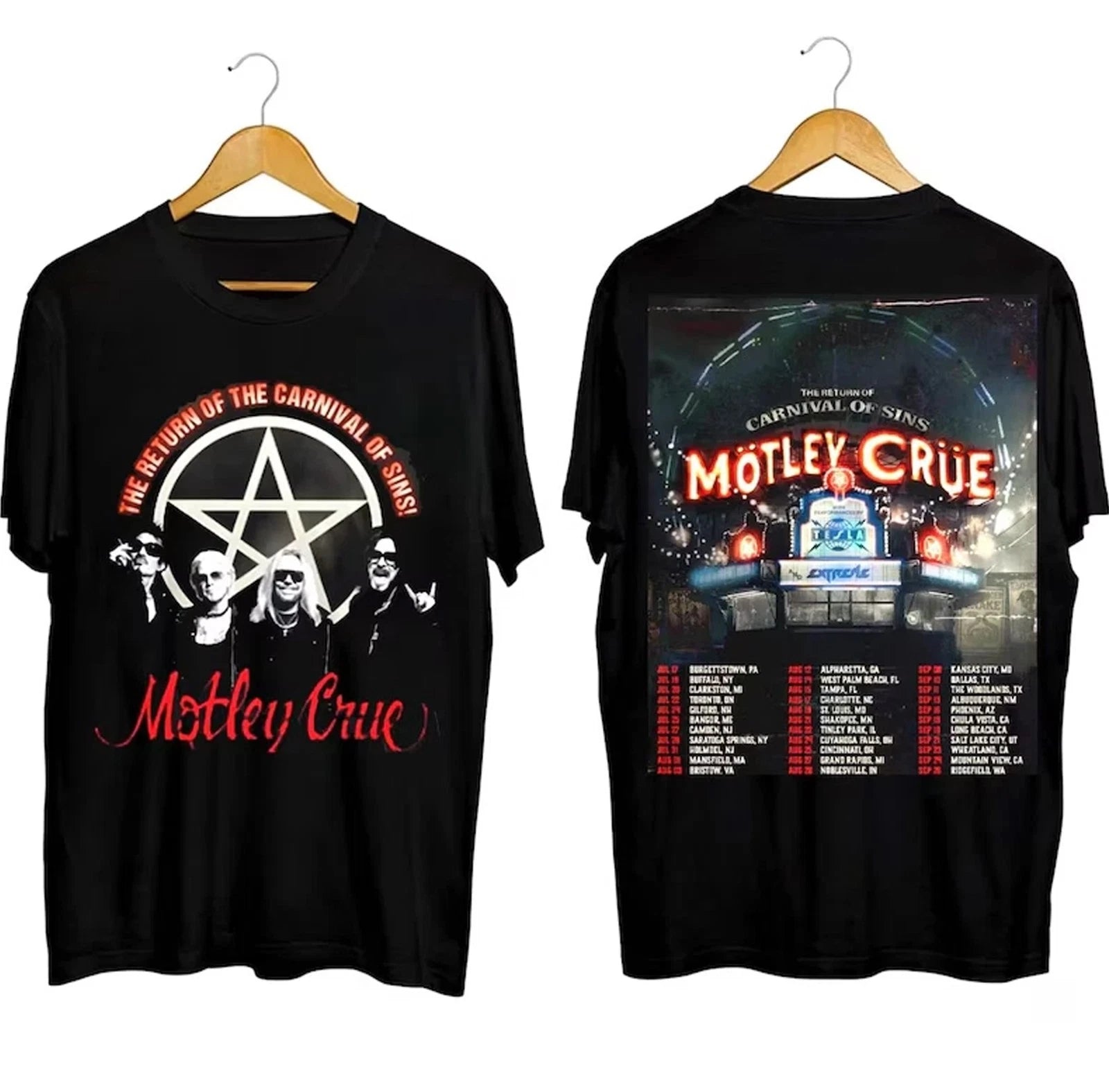 Motley Crue The Return Of The Carnival Of Sins Tour 2026 T-Shirt