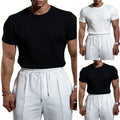 For Gym For Running Slim Fit T-Shirt Crew Neck Tee 95% Polyester 5% Spandex