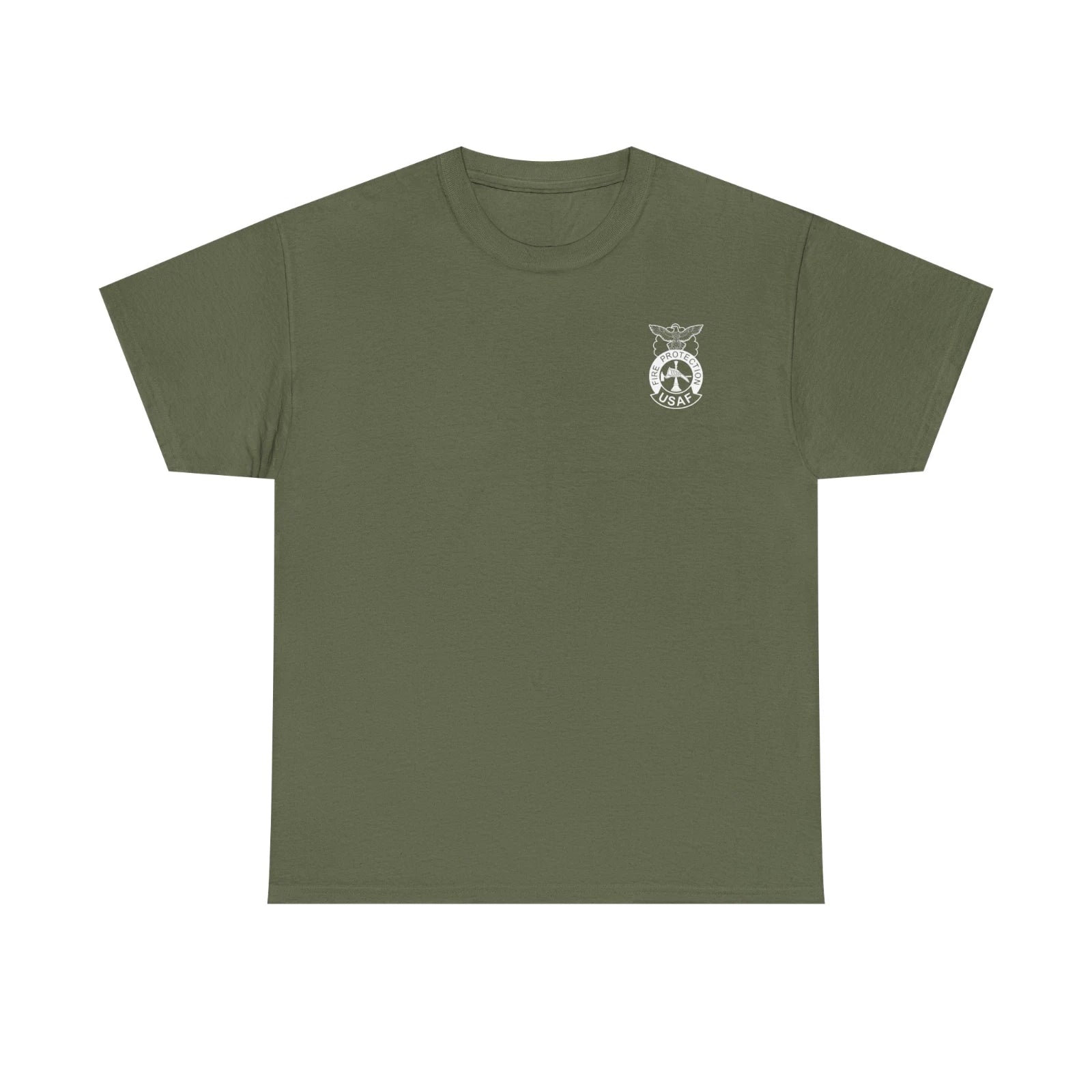 Air Force Fire Protection Veteran  -  Custom Men's Back and front T-Shirt Tee