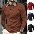 Men's Long Sleeve Fashion POLO Shirt Classic Zipper Casual Baggy Shirts
