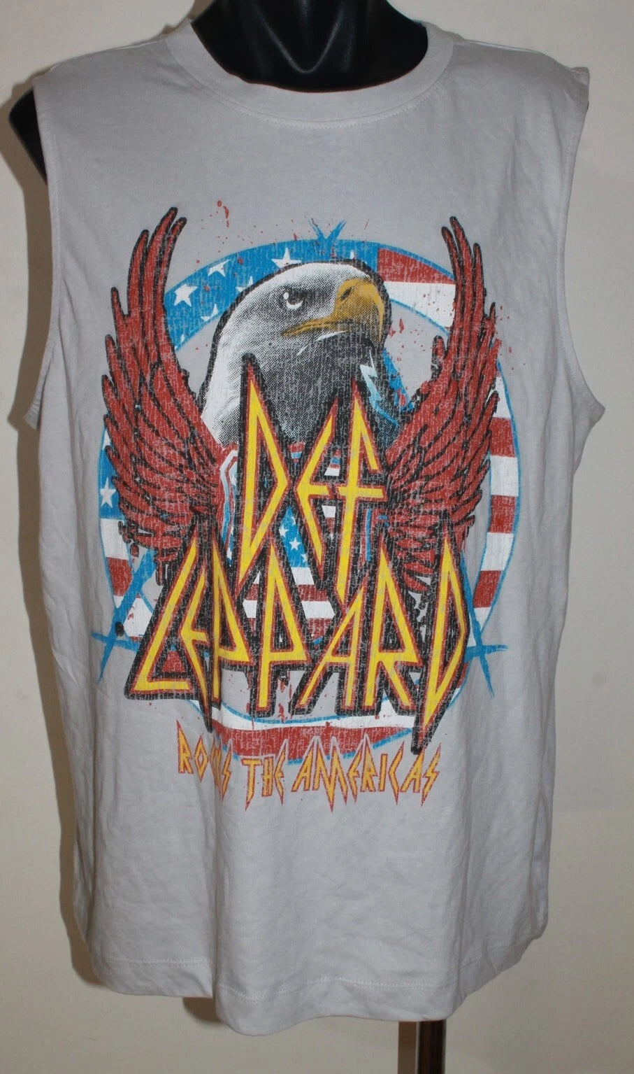Def Leppard Rocks The Americas Tank Singlet Size 16 BNWT Band Rock 2022