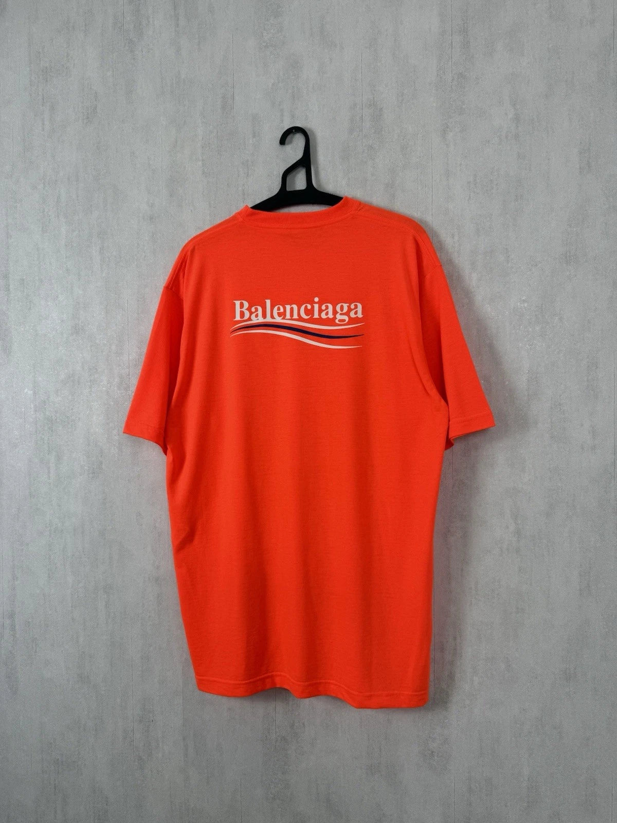 Balenciaga Wardrobe Political Campaign Unisex Orange T-Shirt Oversized XS