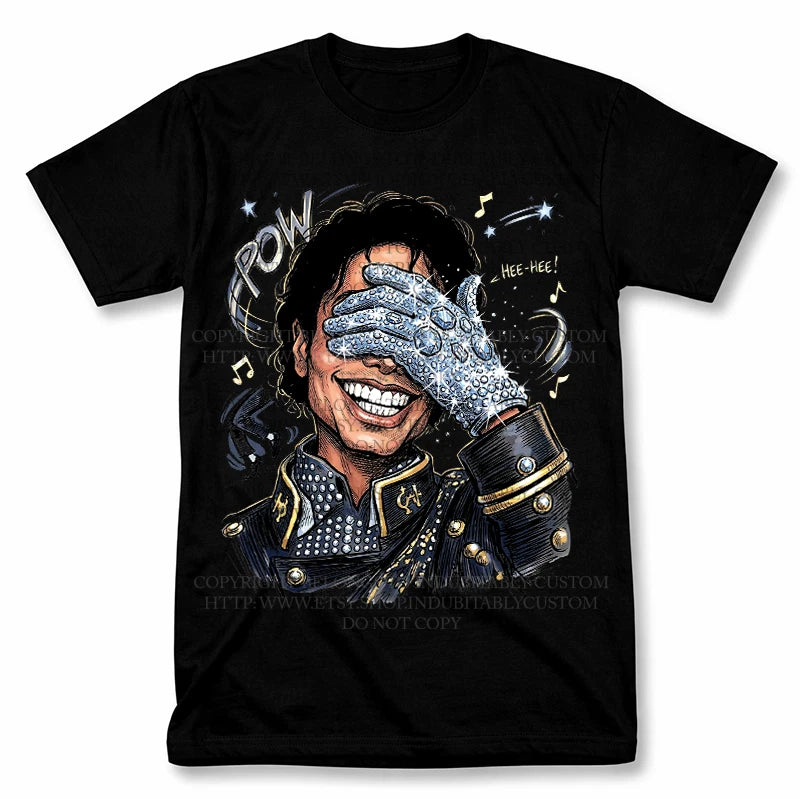 Michael Jackson Tee Cartoon Graphic T Shirt Vintage Style Fan Tee