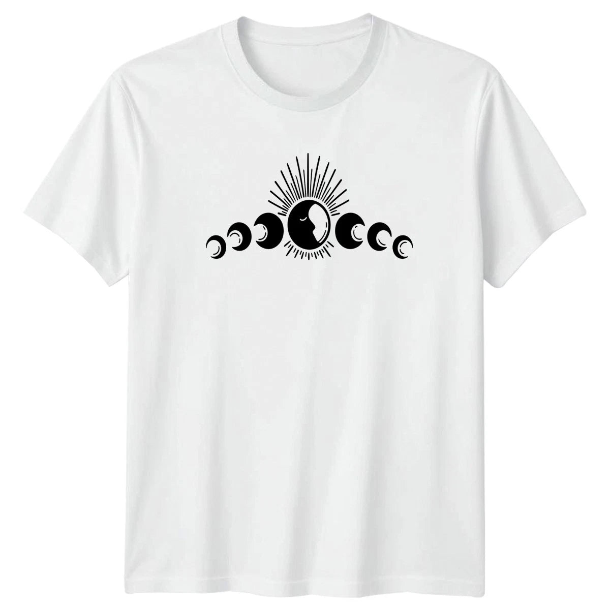 Celestial Moon Phases Sun Rays T-Shirt Boho Astrology Celestial Birthday Gift