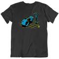 Adult Charcoal Ames Bros Damn 2.0 Vintage Graphic Tron Cotton Cosplay T-shirt