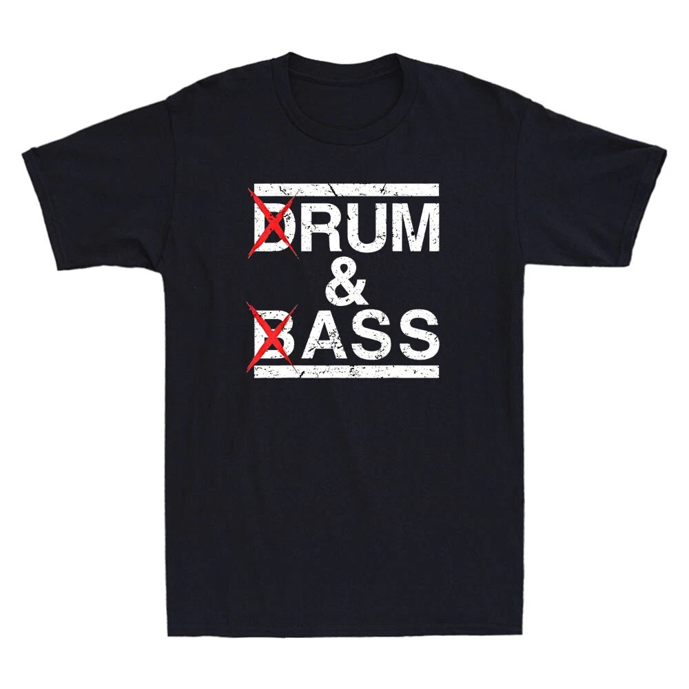 Drum & Bass / Rum & Ass Funny Quote Joke Gift Vintage Men's Short Sleeve T-Shirt