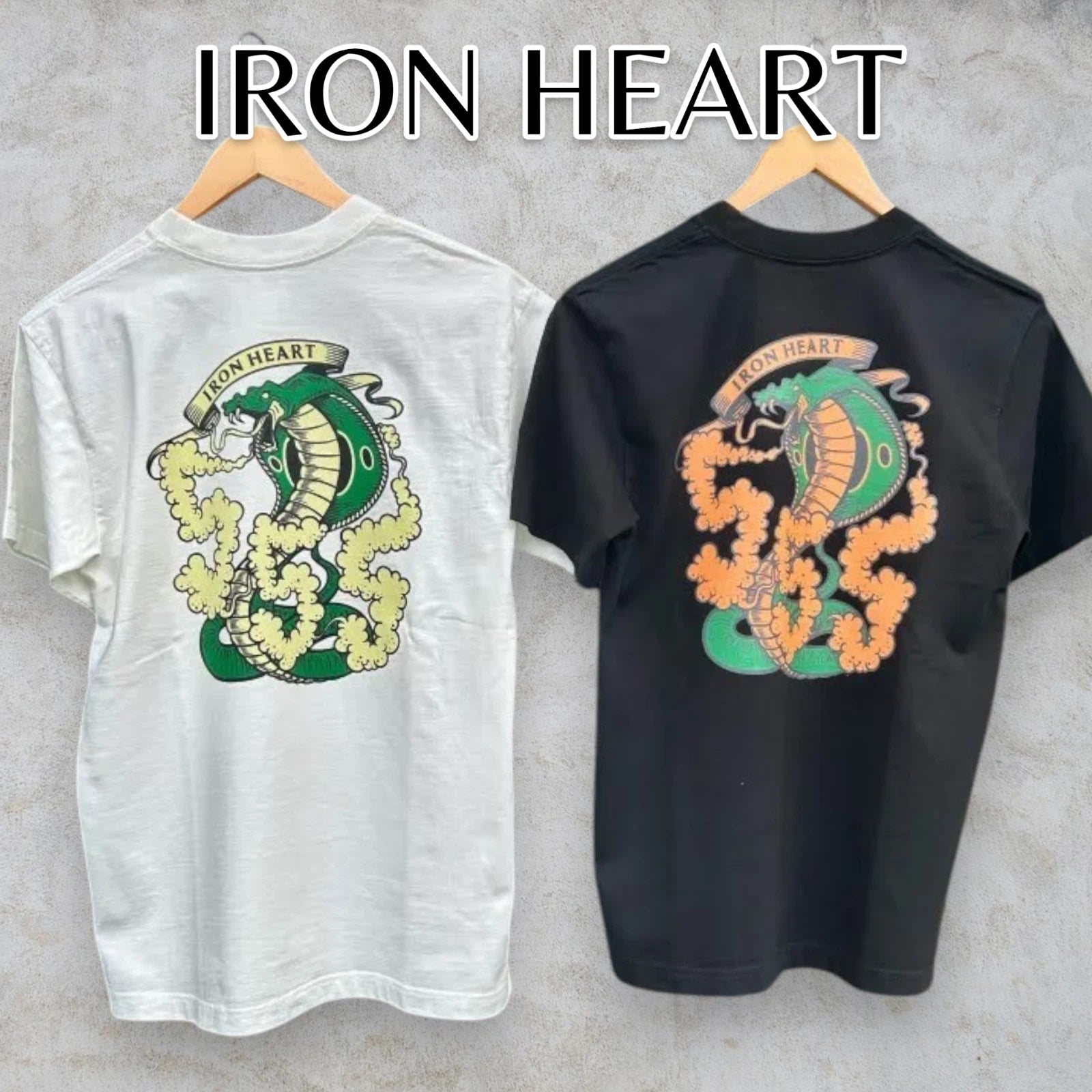 IRON HEART IHT-555 7.5oz Heavy Body Print T-Shirt 555 design Made in Japan NEW