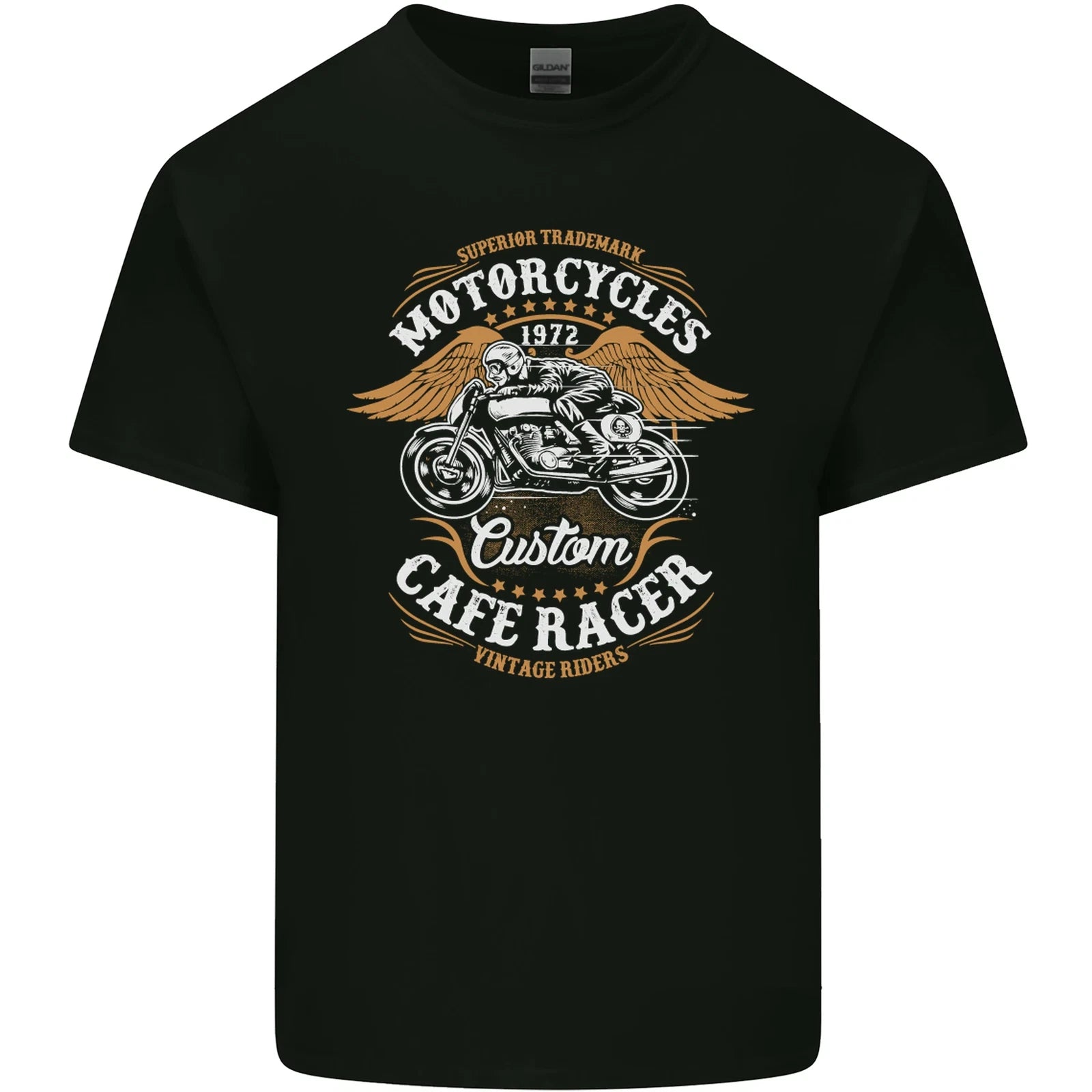 Biker Custom Cafe Racer Motorcycle Mens Cotton T-Shirt Tee Top