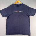 Nautica Jeans Co T-Shirt Men Medium Blue Graphic Classic Comfort Streetwear Y2K