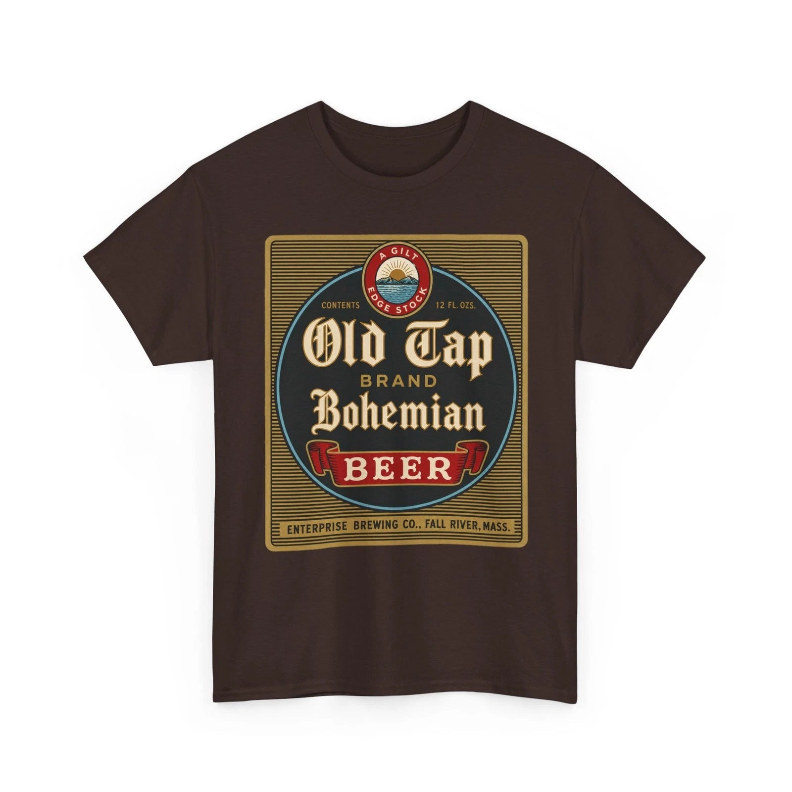 Old Tap Brand Bohemian Beer Enterprise Brewing Co. Fall River MA Retro T-Shirt
