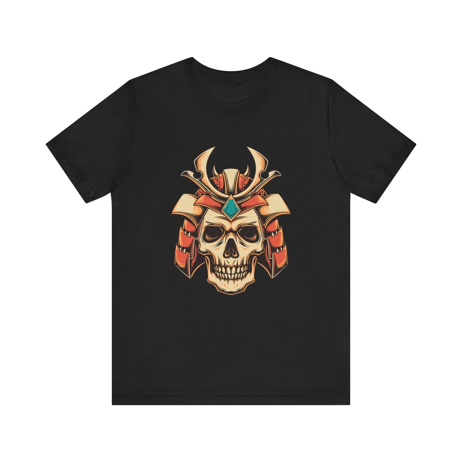Samurai Skull Graphic Tee, Unisex Shirt, Vintage Inspired Outfit, Cool Gift for