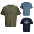 Jack & Jones Mens Big King Size Crew Neck Short Sleeve Logo Printed T Shirts