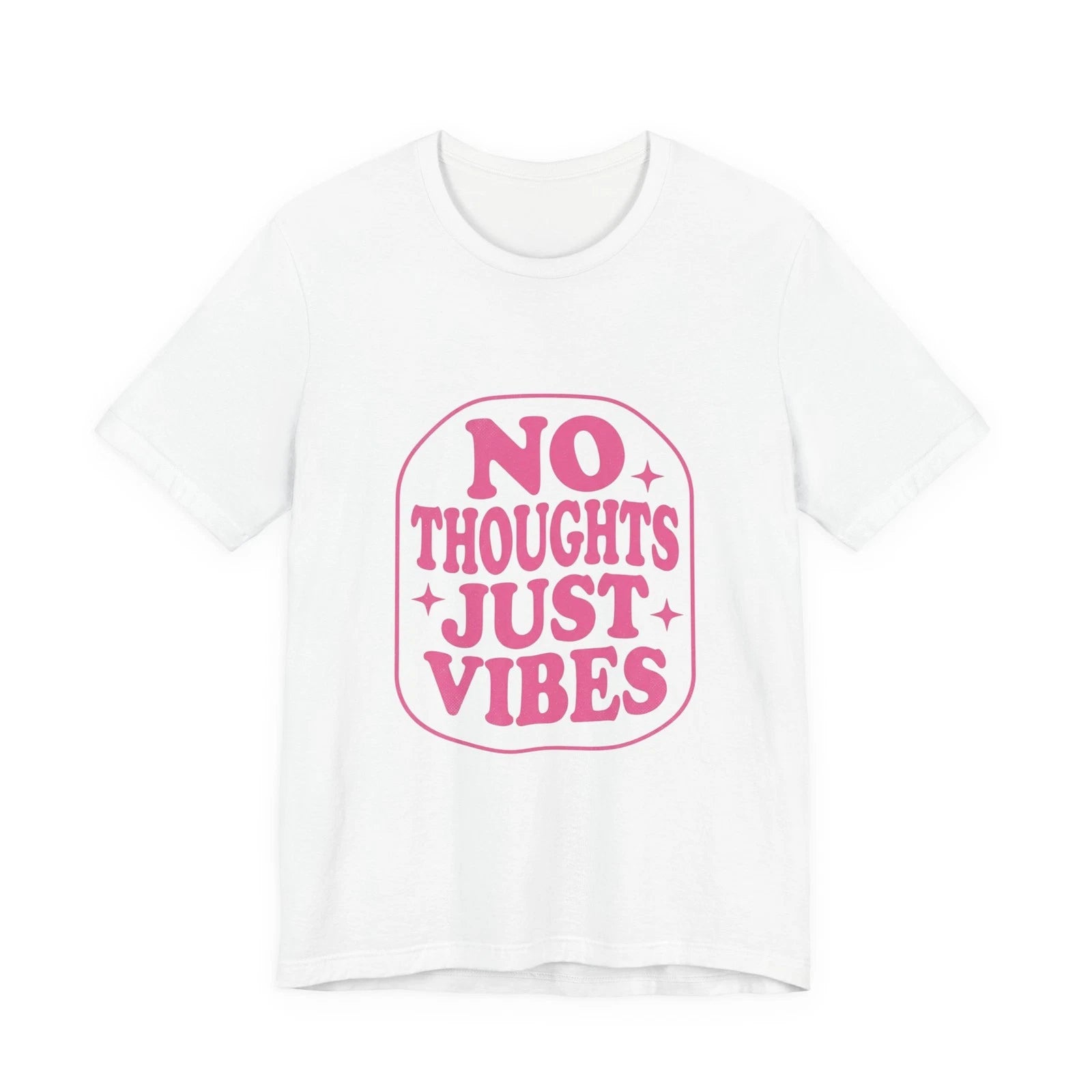 No Thoughts Just Vibes Tee | Y2K slogan, nostalgic typography