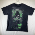 Y2K Skull Graphic T-Shirt Size Large Goth Grunge Alternative Biker Cross
