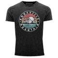 Neverless® Men's T-Shirt Vintage Shirt Print Shirt Knoxville Mountain Logo