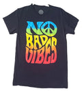 DOM No Bad Vibes T-Shirt  Small Blue Graphic Crew Neck Short Sleeve Pullover