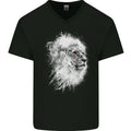 A Lion Mens V-Neck Cotton T-Shirt