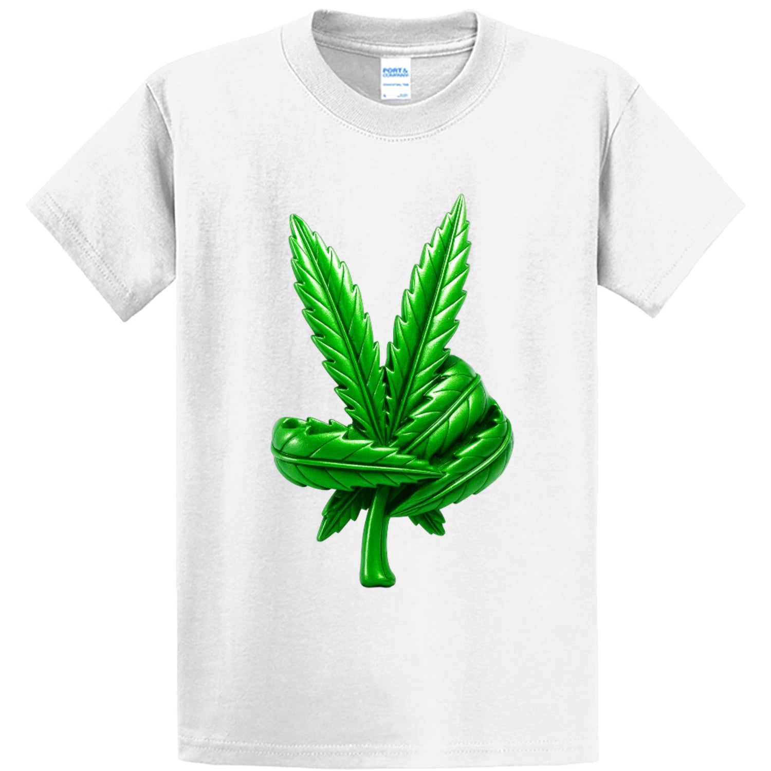 NEW Art Society 420 PEACE LEAF WHITE Tee Shirt SMALL-6XLARGE MADE IN USA