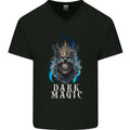 Dark Magic Skull King Mens V-Neck Cotton T-Shirt