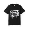 Break Rules Graffiti Graphic T Shirt Urban Streetwear Rebel Tee