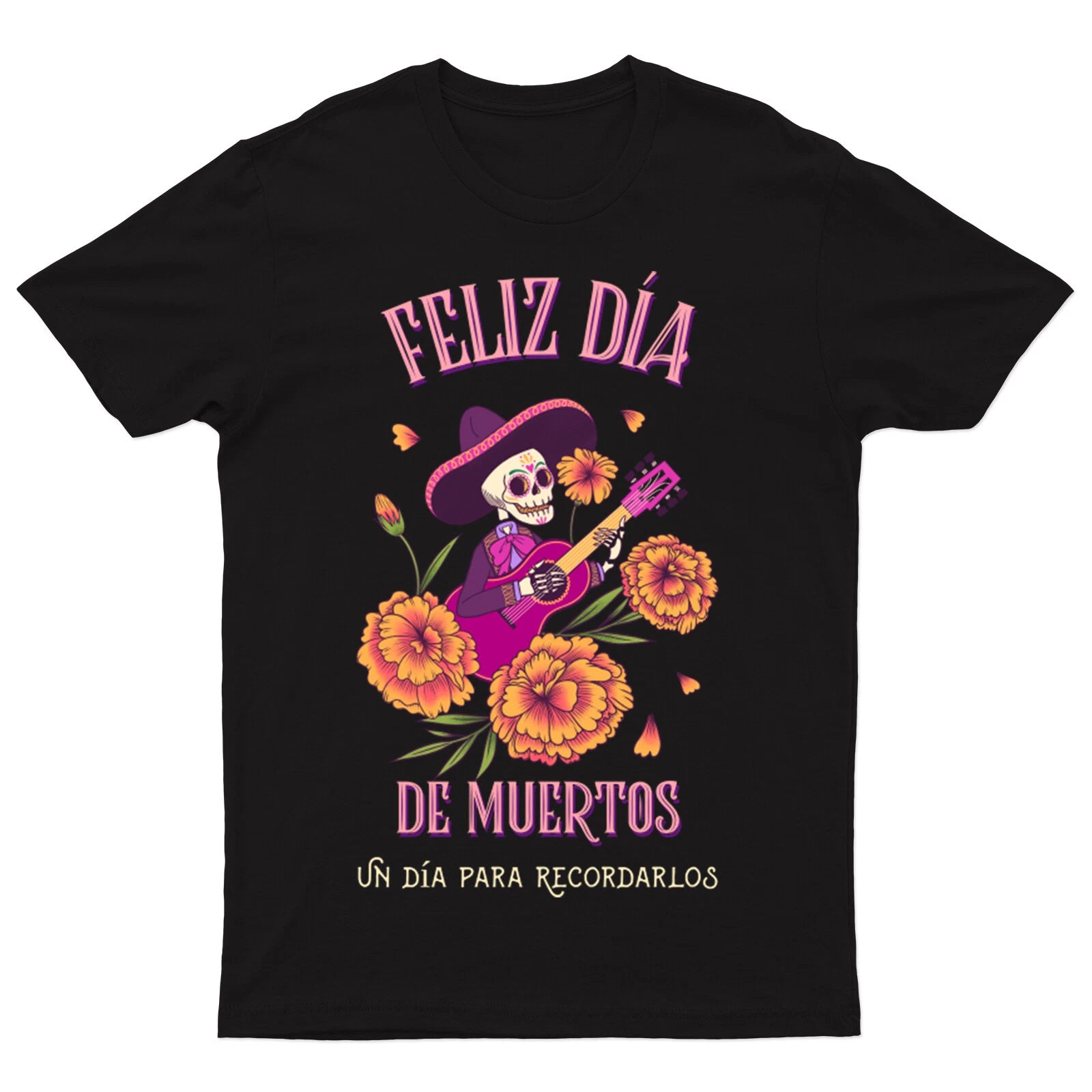 Day Of The Dead Mexican T-Shirt Sugar Skull dia de los muertos Gothic #V#DD199