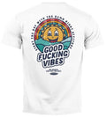 Backprint TShirt Mens Good Vibes Lettering Summer Sun Retro Vintage