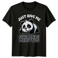 Lazy Panda Just Give Me Five More Minutes Funny Animal Pun T-Shirt