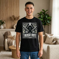 Kash Out Hooded Skull Graphic Tee | Money, Guns, Streetwear