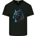 A Fantasy Cat With Cool Colours 3 Mens V-Neck Cotton T-Shirt