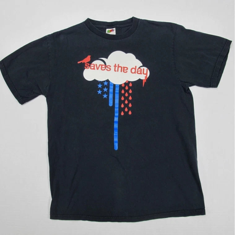 Vintage Style Saves the Day Band Black Shirt Unisex Concert S-5XL