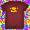 Personalised Custom Printed T-Shirt - Retro Trippy Font, Hippy 70s, Various Cols