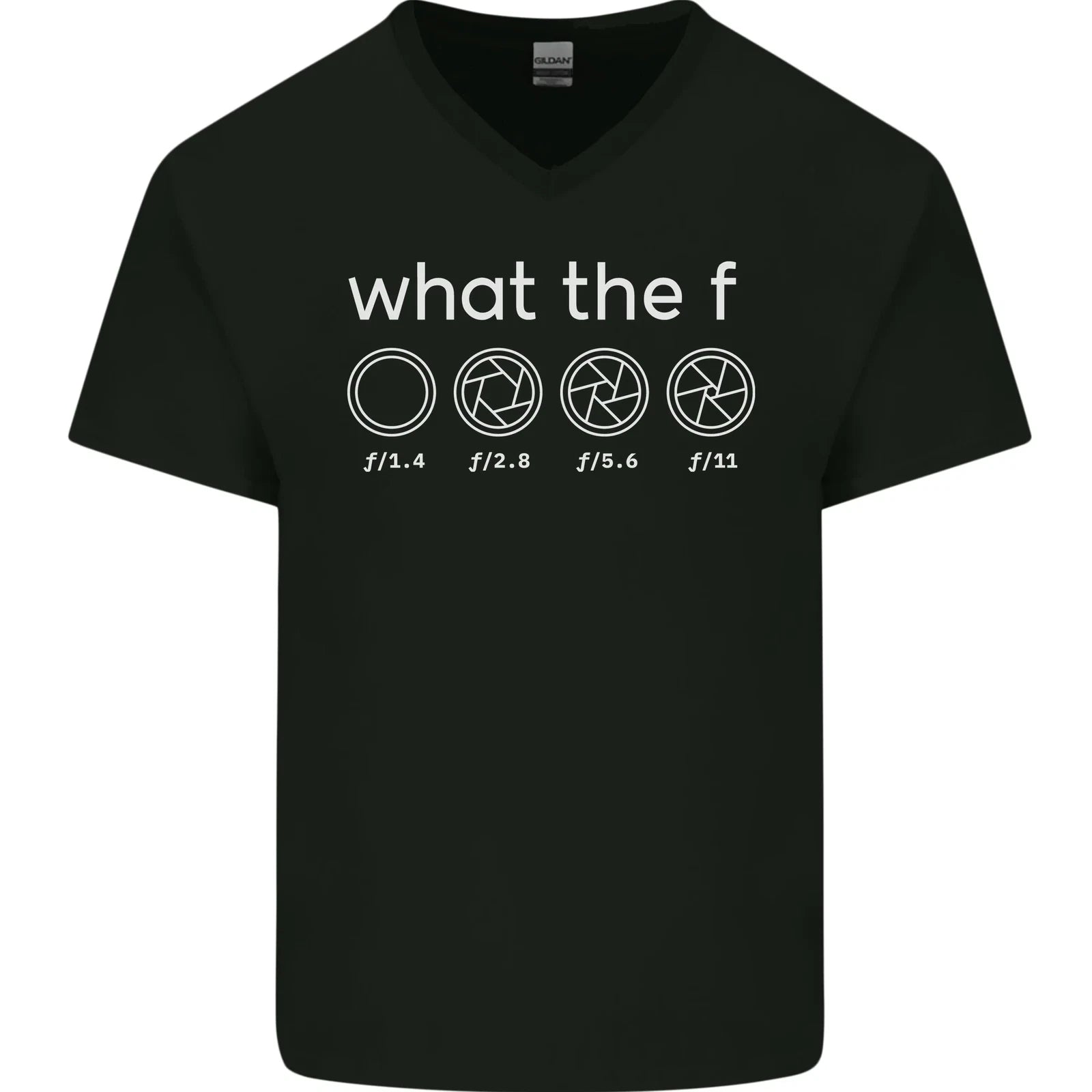 Funny Photographer F Stop Camera Photography Mens V-Neck Cotton T-Shirt