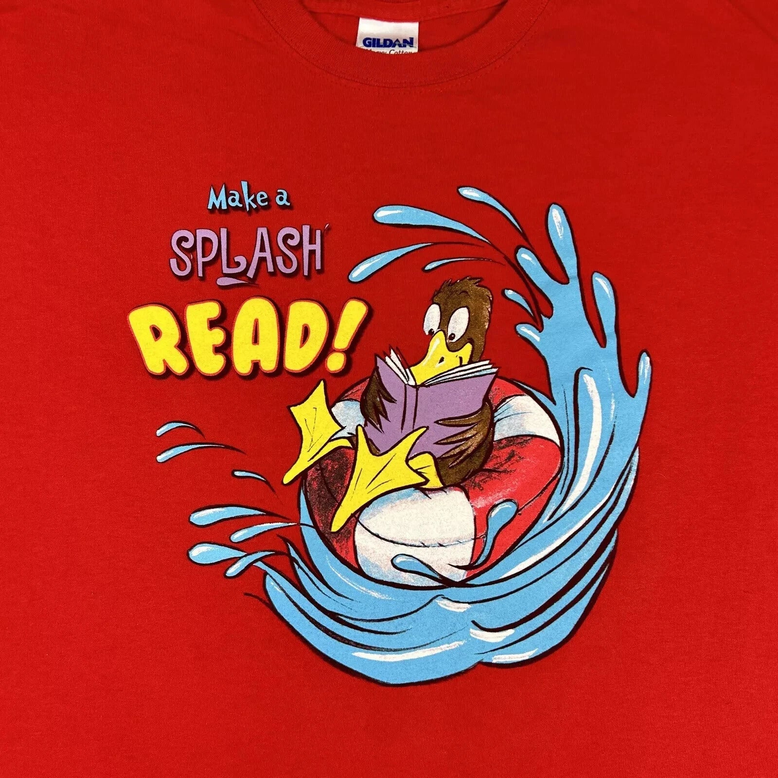 MAKE A SPLASH READ Summer Reading T-Shirt L y2k vintage  Size Large New in bag
