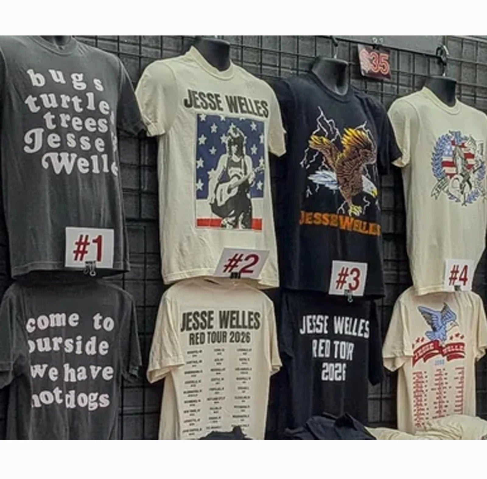 Jesse Welles 2026 Tour T-shirt reprint