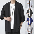 Stylish Men's Kimono Coat Loose Fit Cardigan Japanese Yukata Outerwear