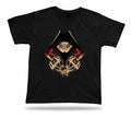 Skeleton Skull Hood Hand Sign Evil Eye Ring stylish design tshirt best gift