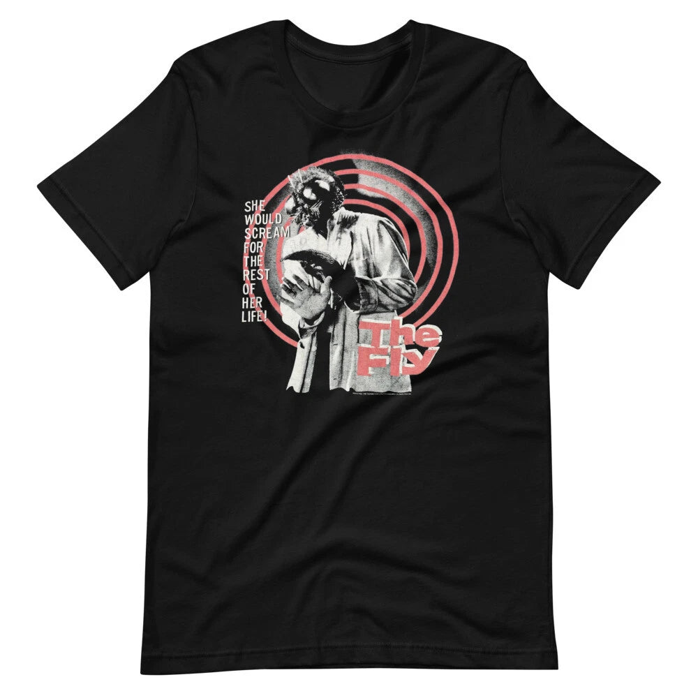 THE FLY Movie Retro Style Black Tee Short-Sleeve Unisex T-Shirt
