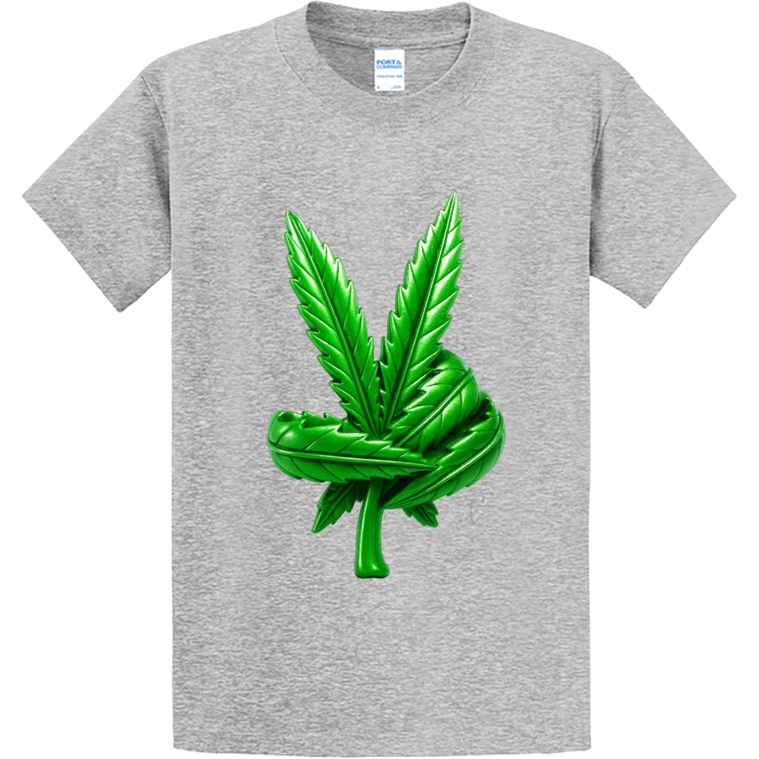 NEW Art Society 420 PEACE LEAF HEATHER GREY Tee Shirt SMALL-4XLARGE MADE IN USA