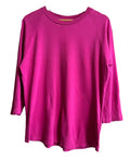 00s Old UNIQLO Pink 3/4 Sleeve T-Shirt Vintage Minimal Size M Unisex