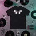 Black Angel Cat Graphic T-Shirt Unisex Grunge Streetwear Punk Tee Affliction