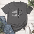 Don't Pet My Peeves Funny Cat Introvert Humor Graphic Tee
