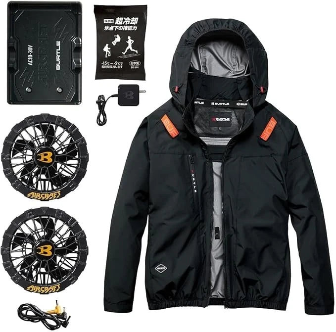 L NEW BURTLE 30V Aircraft Cooling Jacket Fan Battery Full Set Ready to Use Japan