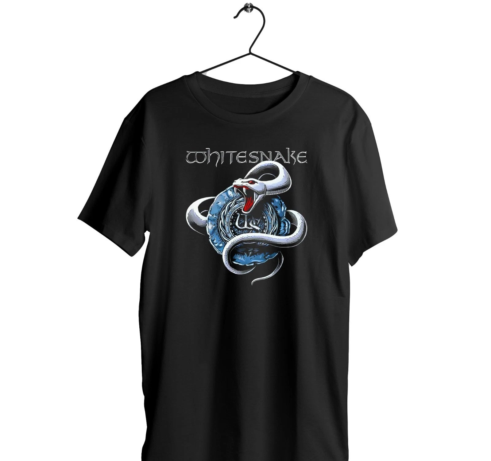 WhiteSnake Serpents Black  T-Shirt I 100% cotton I Short Sleeve I Hard Rock