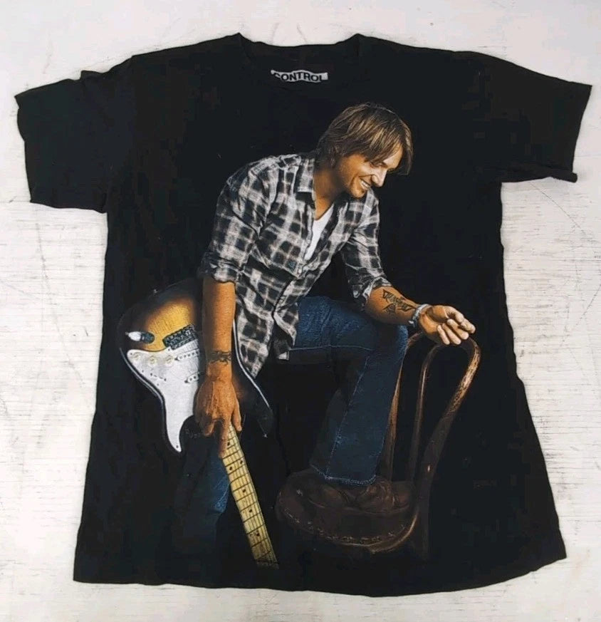 Keith Urban Defying Gravity Concert tour T-Shirt Black "Control" - Size Small
