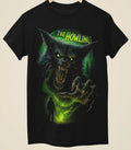 Evil Horror The Howling Werewolf Printed Unisex Black T-Shirt (H0-020)