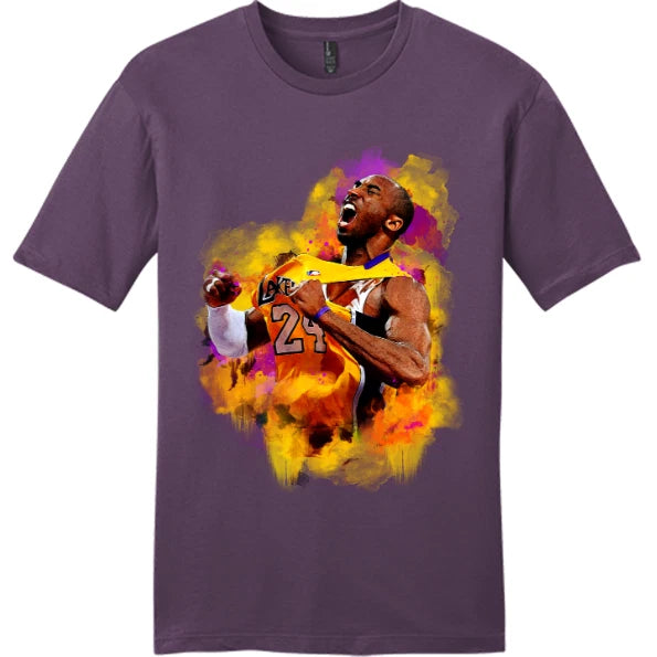 NEW Art Society LA LEGEND WATERCOLOR Tee Shirt EGGPLANT SM-4XLARGE MADE IN USA